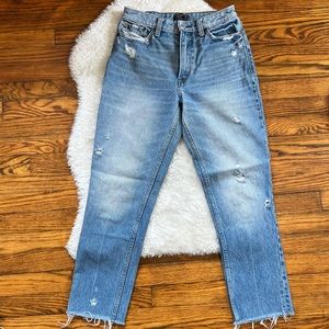 Abercrombie & Fitch High Waist Straight Leg Mom Jean Sz 27/4R